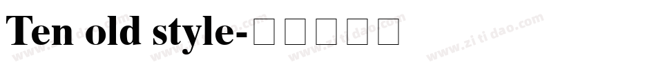 Ten old style字体转换